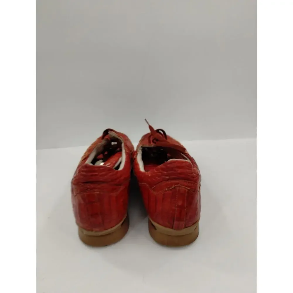 FENNIX ITALY 3044 Men's Brown Alligator Hornback Crocodile Sneakers M13 CUSTOM